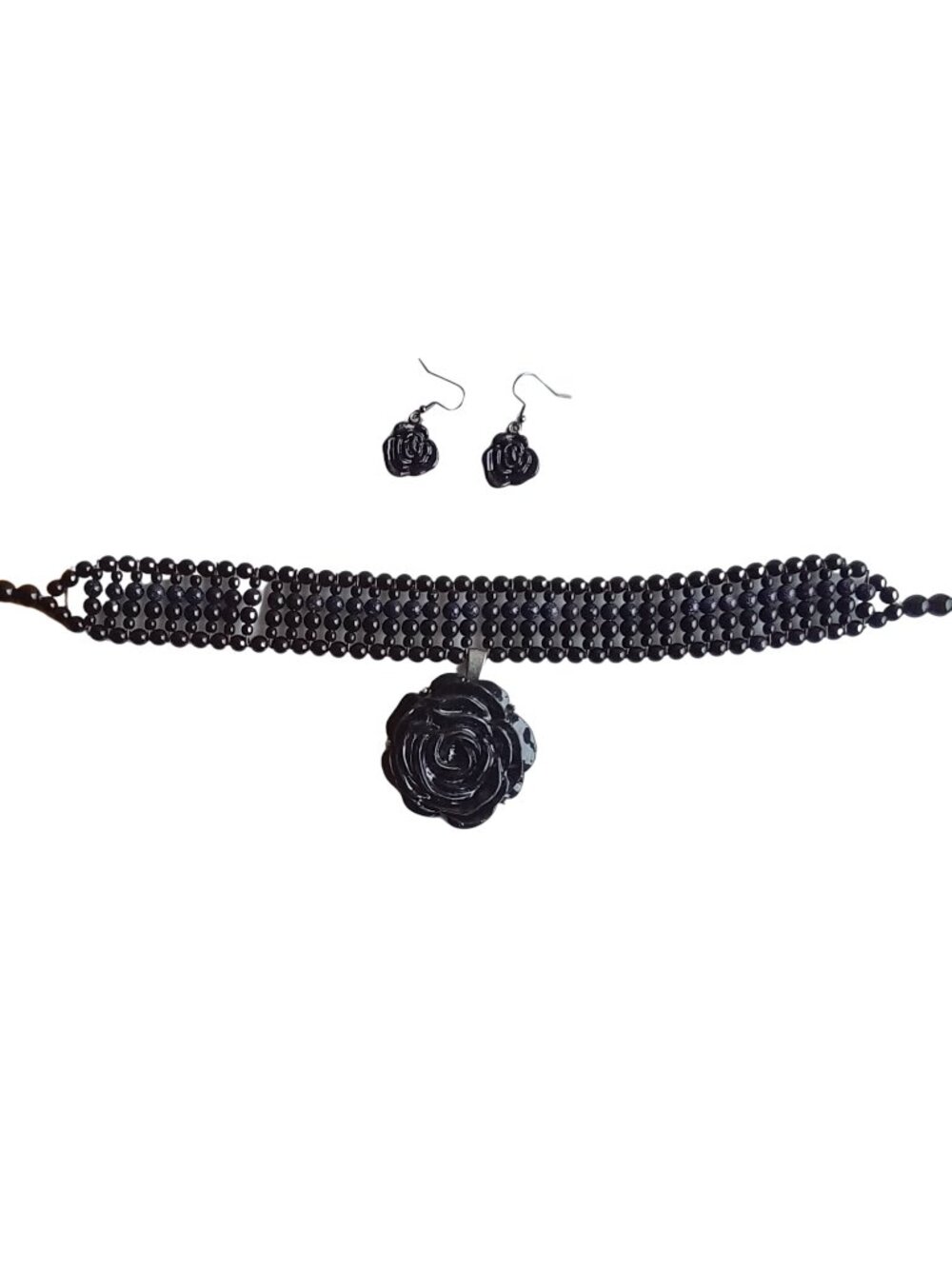 Black Rose Choker Set 191